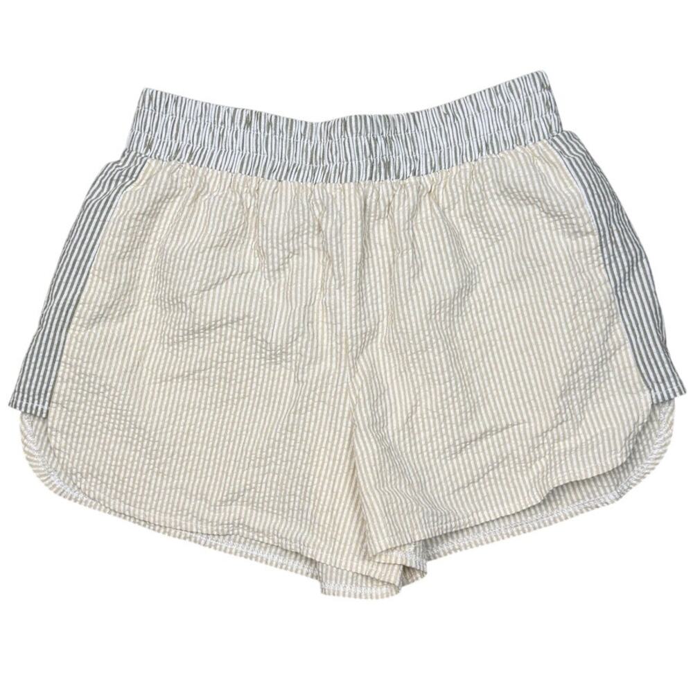 Forever 21 Green/Yellow Seersucker Lounge Shorts Size Small